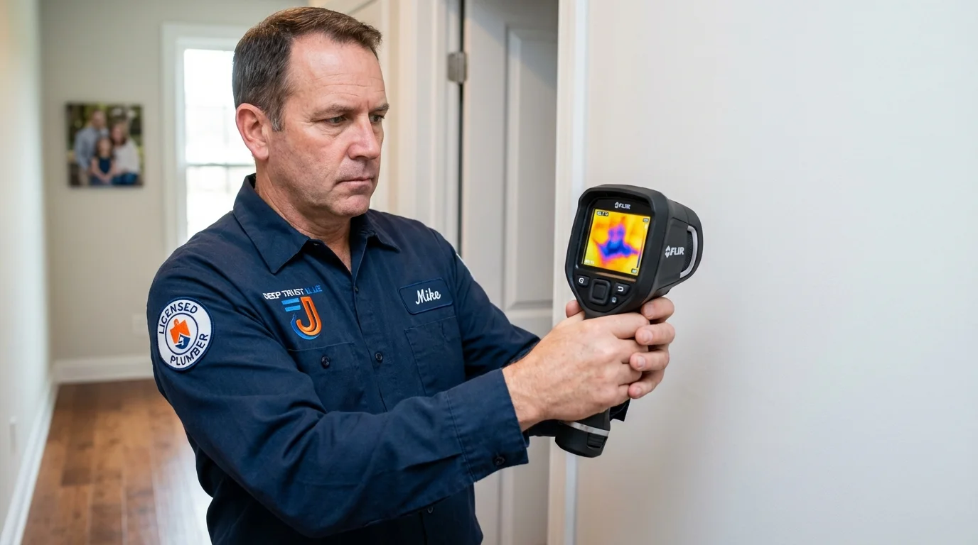 Thermal imaging leak detection by Johns Plumbing LLC in Belchertown